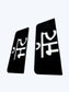 2x JATT 4D Black Symbol Badges/Decals 111x45mm