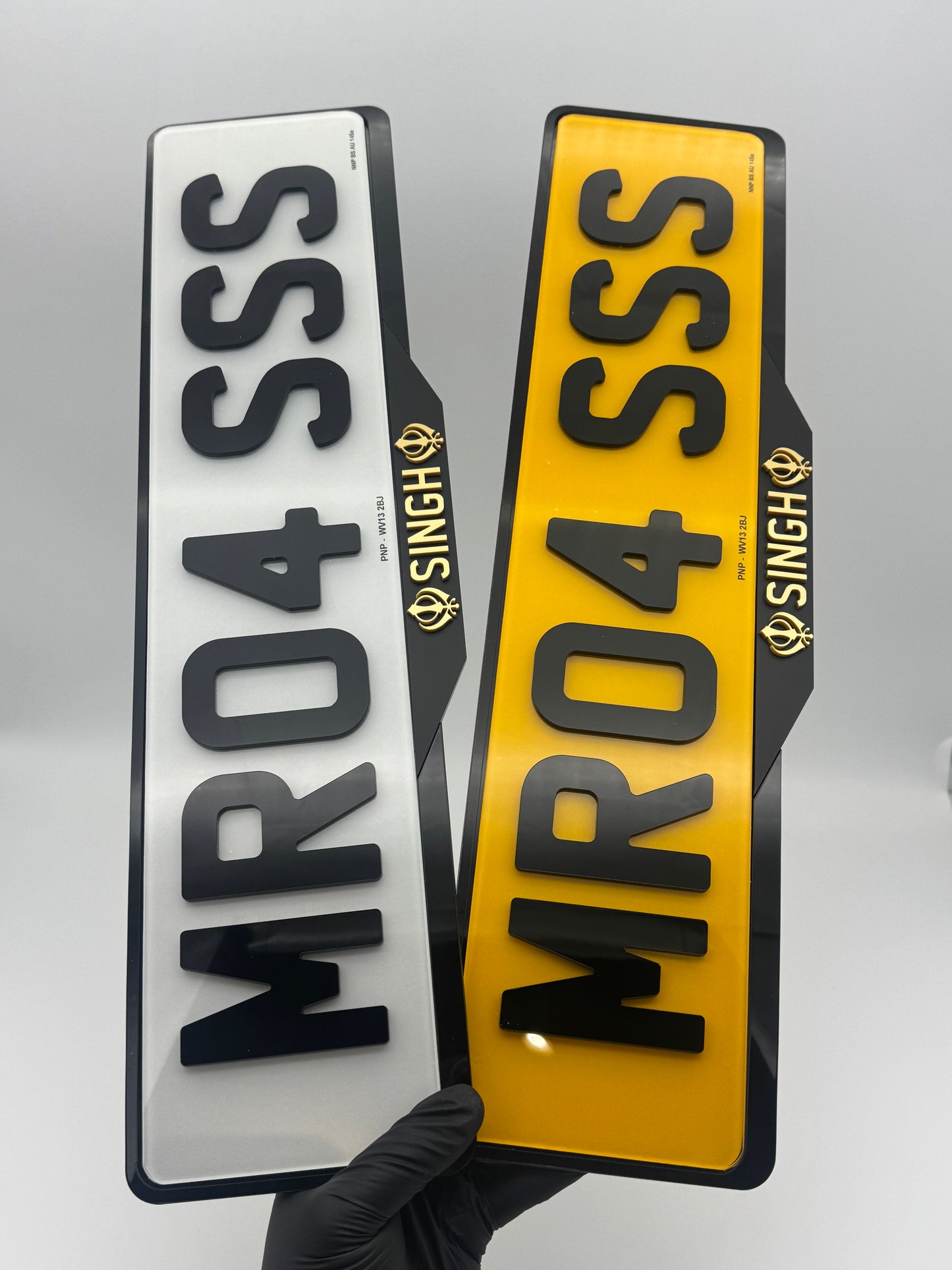 4D ROAD LEGAL PLATES + x2 LUXURY PLATE HOLDERS